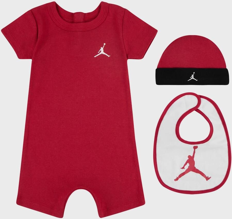 Jordan Junior Jump Romper (3 Piece) Baby sets Kids gym red maat: 6m-12m beschikbare maaten:0m-6m-12m - Foto 2