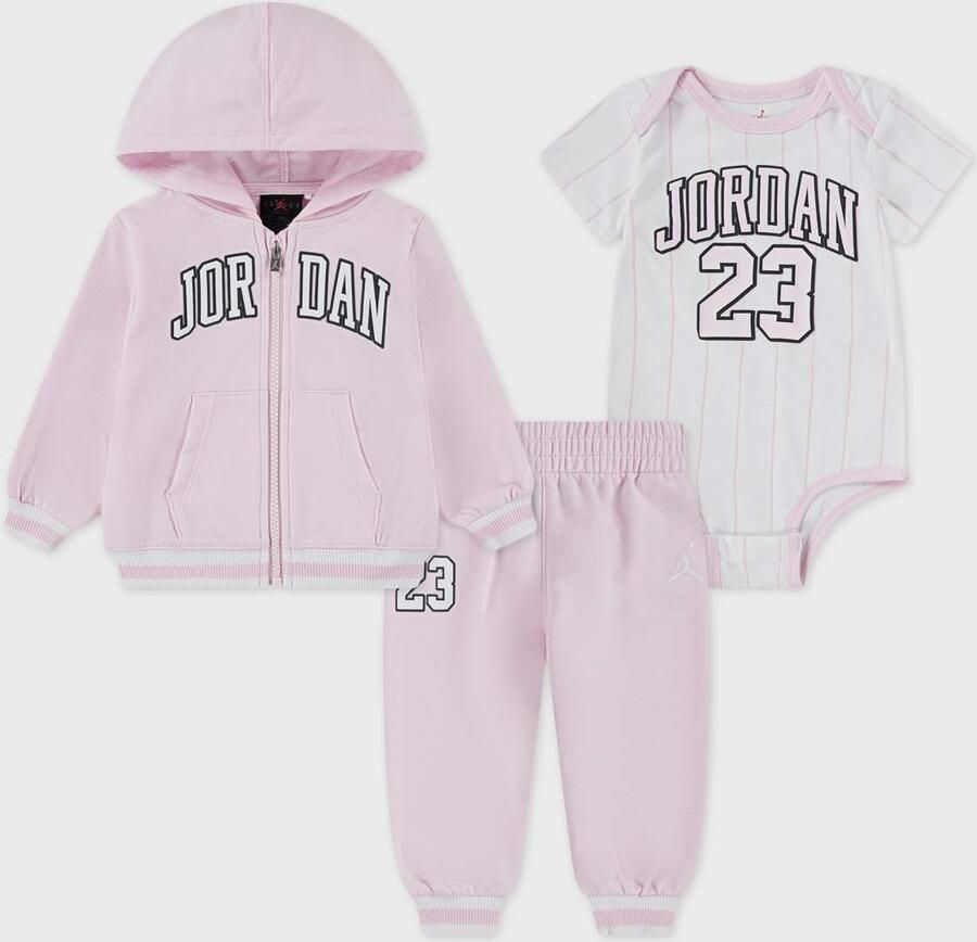 Jordan MJ 23 Jersey Full-Zip Set Unisex Baby Rompers & Sets lichtroze M Kleding - Foto 3