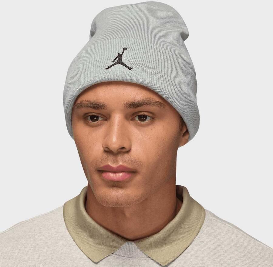 Jordan Peak Satin-Lined Beanie Unisex Mutsen grijs Maat ONE SIZE Accessoires