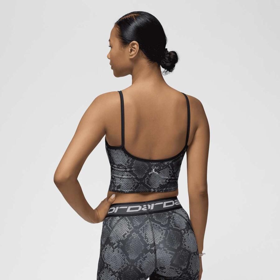 Jordan Sport All Over Print Cropped Tanktop Wo Tops zwart Maat XS Kleding
