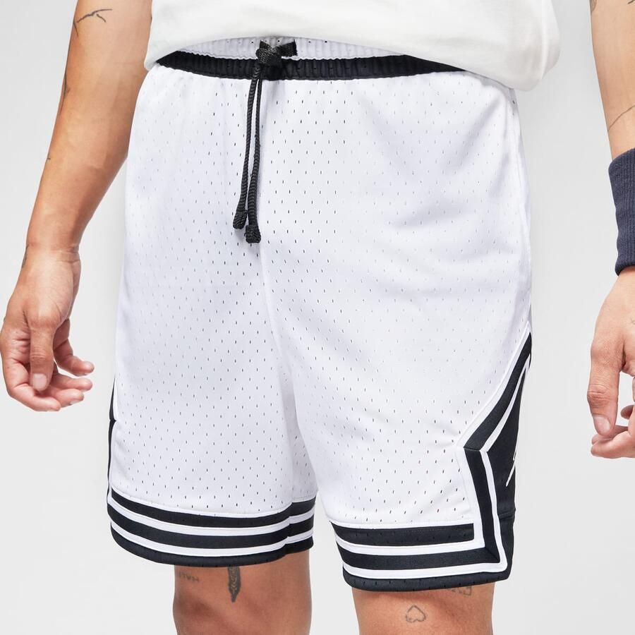 Jordan Diamond Shorts White Black White White- Heren White Black White White - Foto 2