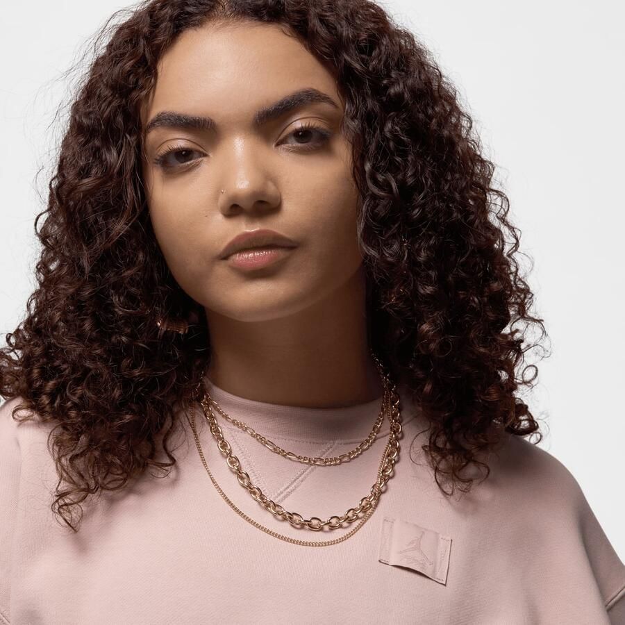 Jordan W J FLT FLC NOV TOP 24 pink oxford Wo Hoodies & Sweaters lichtroze Maat XS Kleding