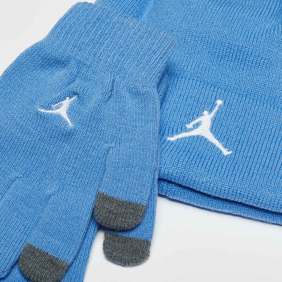 Nike Jan Jordan Essentials Beanie Set (2 Piece) Unisex Mutsen blauw Maat 8Y-20Y Accessoires