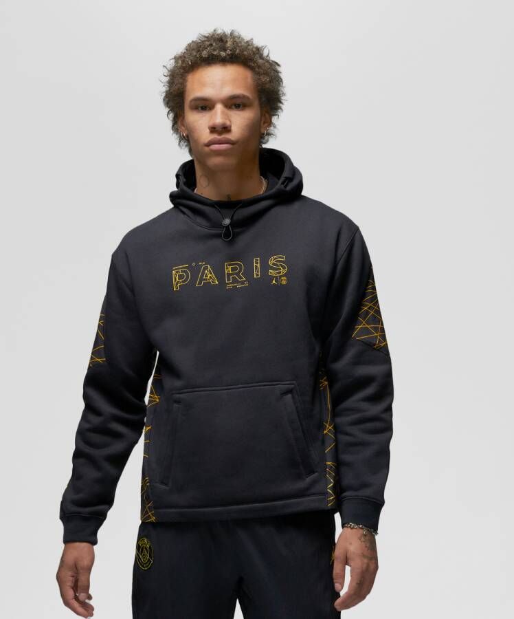 Nike Paris Saint-Germain Fleecehoodie voor heren Zwart