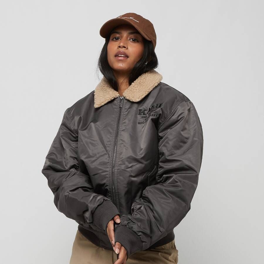 Karl Kani Chest Retro Bomber Jacket Bomberjacks Kleding anthracite maat: XL beschikbare maaten:XS S M L XL