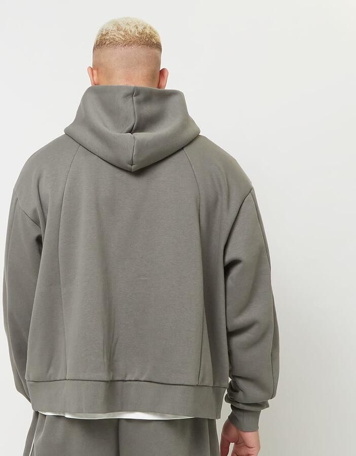 Karl Kani Boxy Full Zip Hoodie Men Hoodies & Sweaters grijs Maat XL Kleding - Foto 2