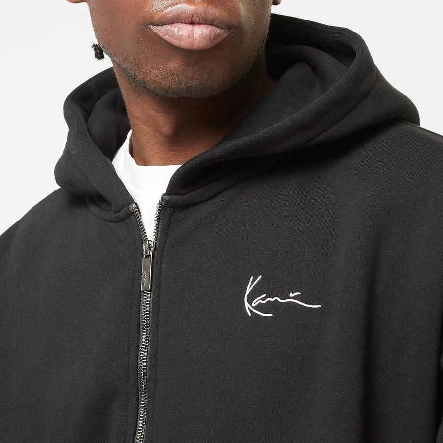 Karl Kani Chest Signature Essential Oversized Zip Hoodie Men Hoodies & Sweaters zwart Maat XS Kleding - Foto 2