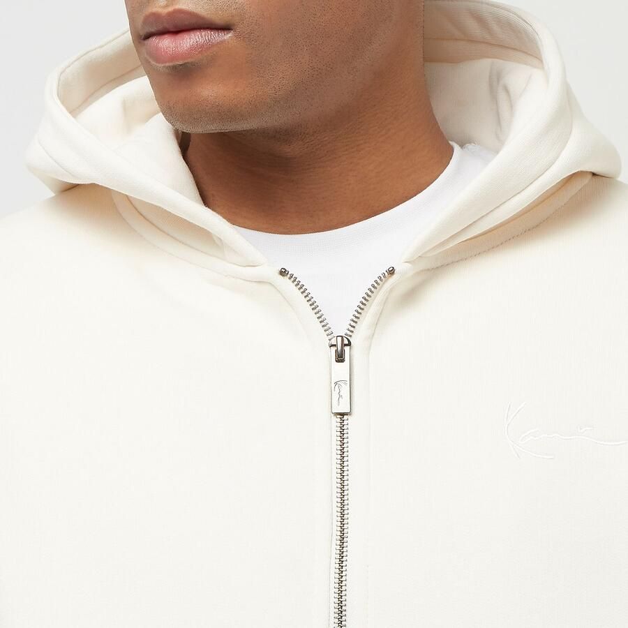 Karl Kani Chest Signature Essential Zip Hooded vesten Heren off white maat: XXL beschikbare maaten:S M L XL XXL