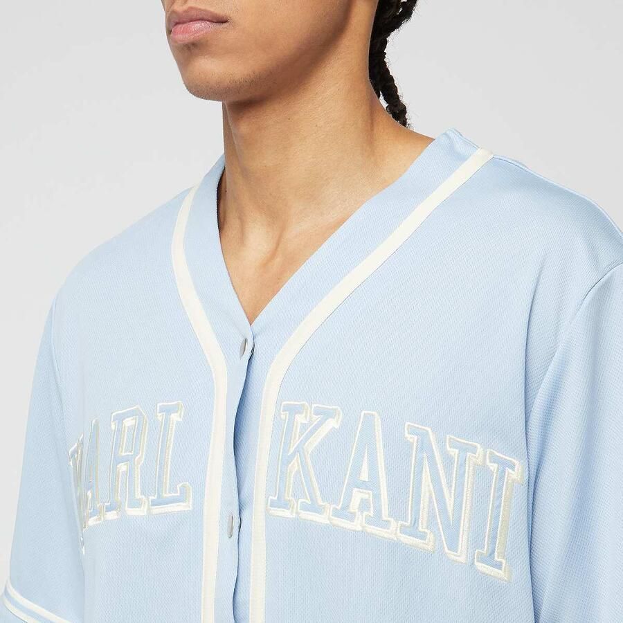 Karl Kani College Baseballshirt men Jersey's blauw Maat XL Kleding - Foto 2