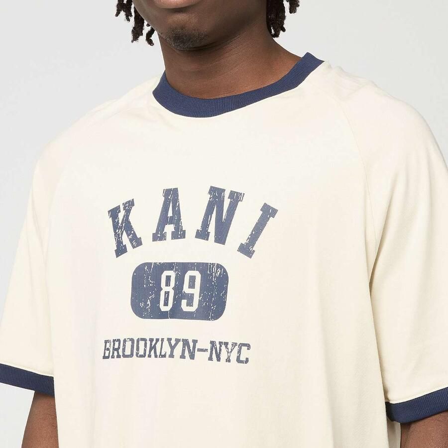 Karl Kani College Regular Raglan T-Shirt Men T-Shirts & Polo's beige Maat XL Kleding - Foto 2