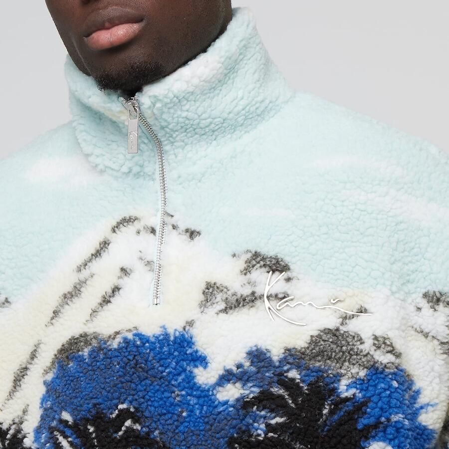 Karl Kani Metal Signature Ice Tiger Teddy Troyer Men Hoodies & Sweaters multicolor Maat XL Kleding - Foto 2