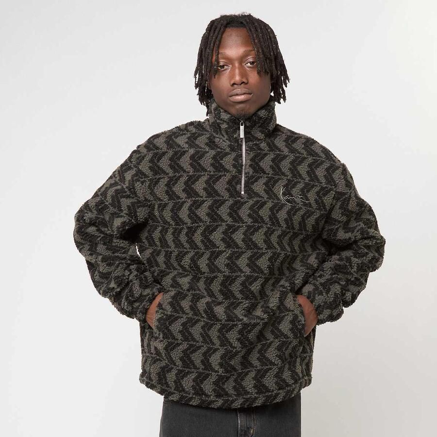 Karl Kani Metal Signature Monogram Teddy Troyer Men Windbreakers zwart Maat XL Kleding - Foto 3