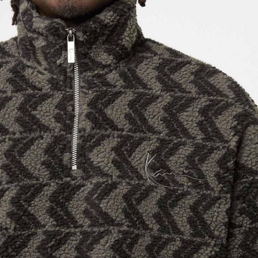 Karl Kani Metal Signature Monogram Teddy Troyer Men Windbreakers zwart Maat XL Kleding - Foto 2