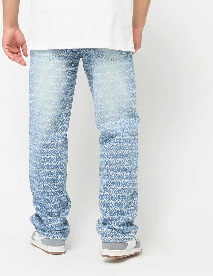 Karl Kani OG All-Over-Print Carpenter Straight Leg Jeans Men Spijkerbroeken blauw Kleding - Foto 2