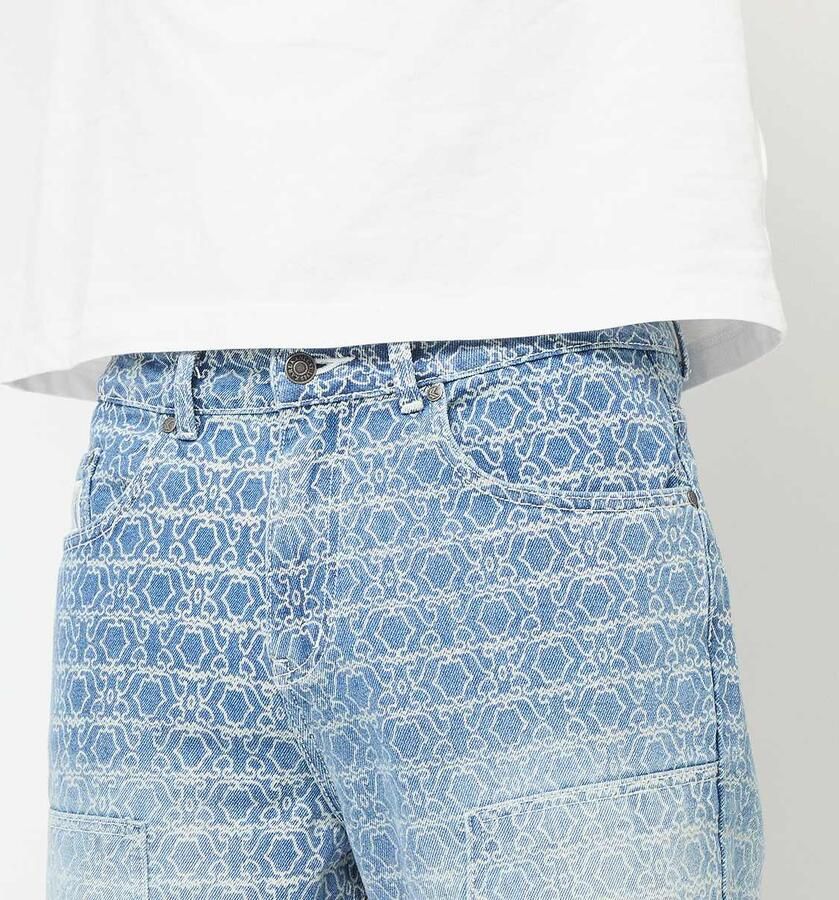 Karl Kani OG All-Over-Print Carpenter Straight Leg Jeans Men Spijkerbroeken blauw Kleding