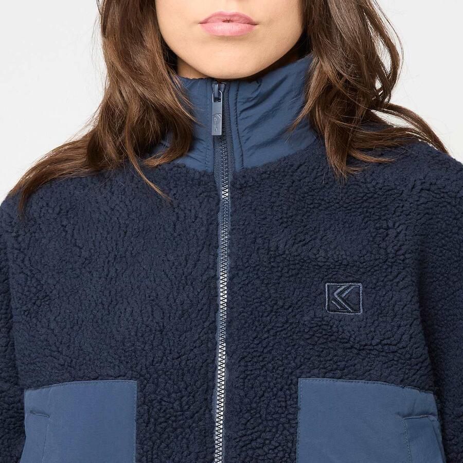Karl Kani OG Crop Teddy Bomber Jacket Wo Bomberjacks blauw Maat XS Kleding - Foto 2