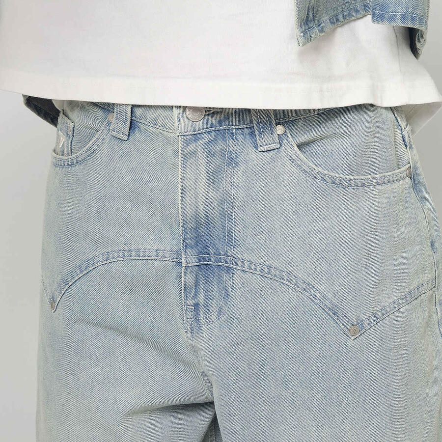 Karl Kani OG K Washed Western Relaxed Baggy Jeans Men Spijkerbroeken blauw Kleding