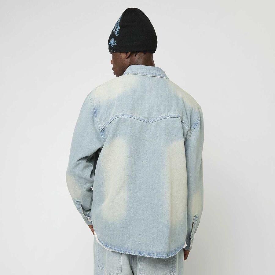 Karl Kani OG K Western Denim Overshirt Men Overhemden blauw Maat XL Kleding