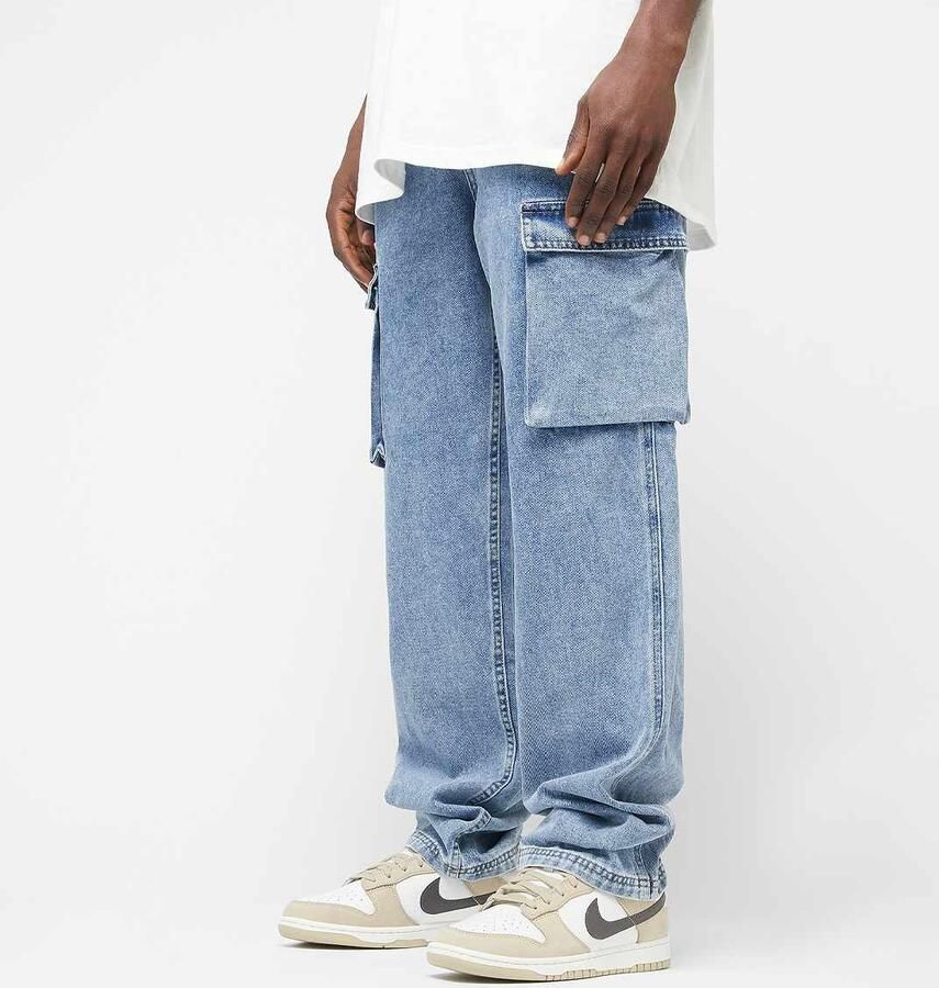 Karl Kani OG Sidepocket Baggy Denim Vintage Men Spijkerbroeken blauw Kleding - Foto 3