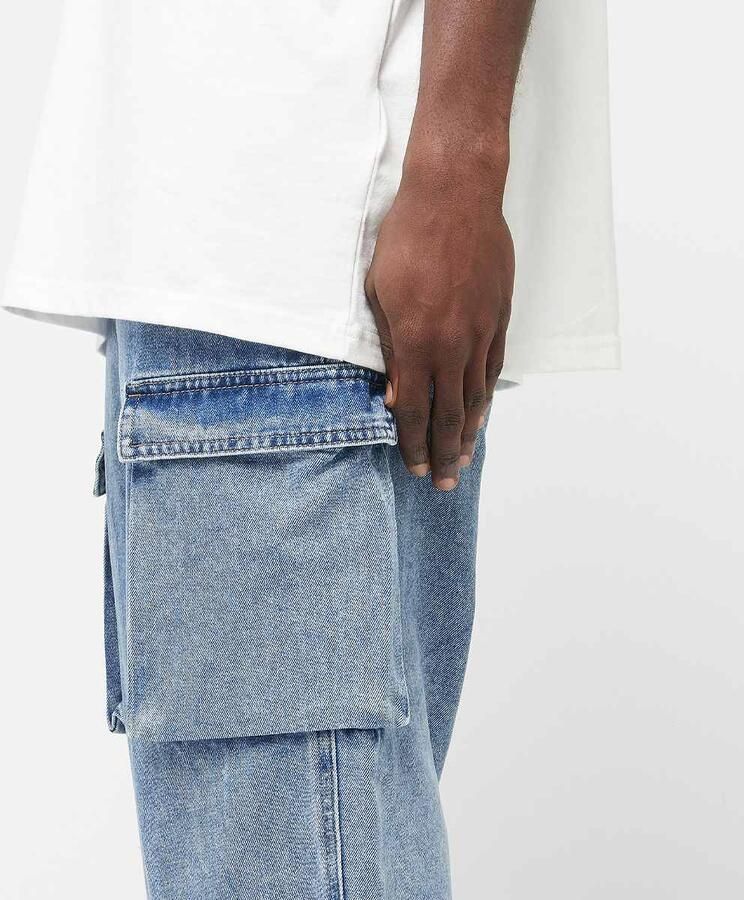 Karl Kani OG Sidepocket Baggy Denim Vintage Men Spijkerbroeken blauw Kleding - Foto 2