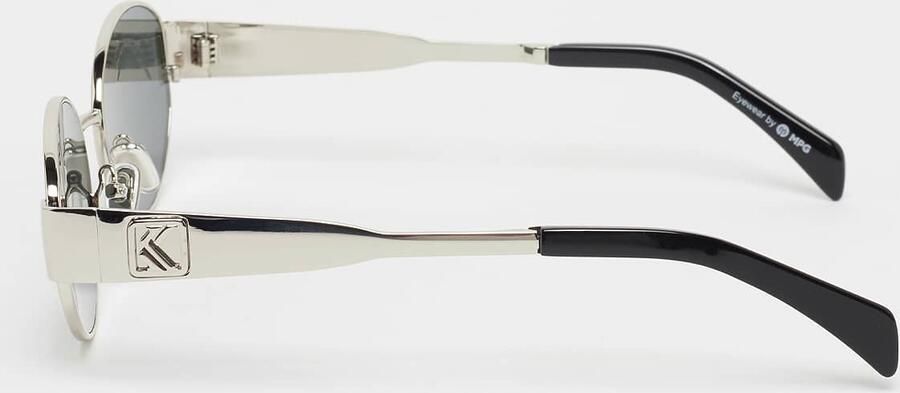 Karl Kani Og zonnebril in ovale vorm Unisex Zonnebrillen zilver Maat ONE SIZE Accessoires