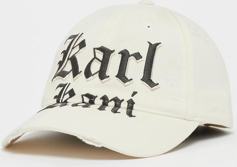 Karl Kani Old English Distress Baseball Cap Unisex Caps beige Maat ONE SIZE Accessoires - Foto 3