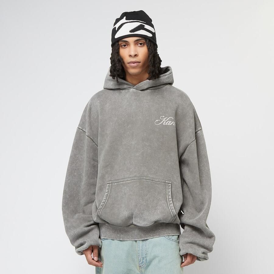 Karl Kani Oversized Hoodie Men Hoodies & Sweaters grijs Maat S Kleding