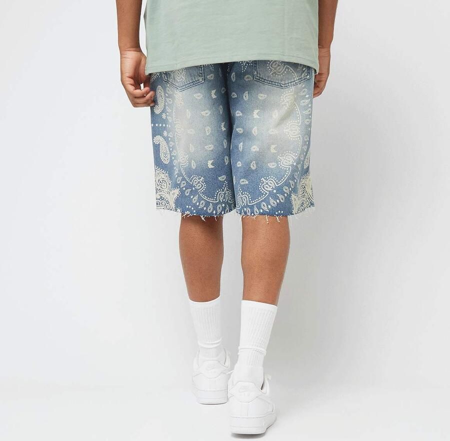 Karl Kani Relaxed fit korte jeans met paisleydessin model 'Paisley' - Foto 2