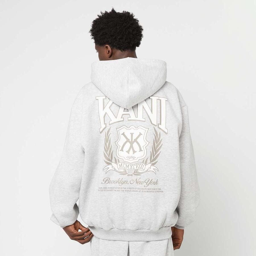 Karl Kani Script Emblem Zip Hoodie Men Hoodies & Sweaters grijs Maat M Kleding - Foto 3