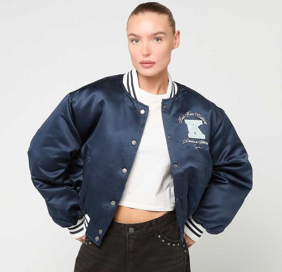 Karl Kani Signature Bowling Jacket Wo Bomberjacks blauw Maat XS Kleding - Foto 3