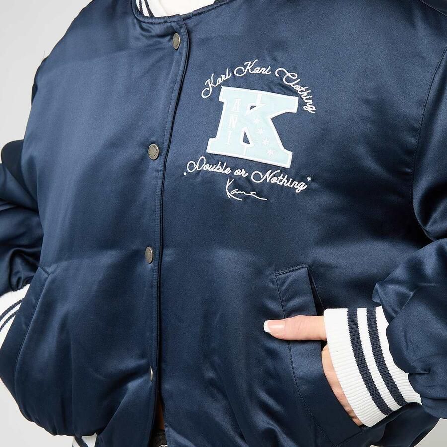 Karl Kani Signature Bowling Jacket Wo Bomberjacks blauw Maat XS Kleding - Foto 2
