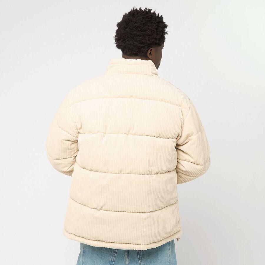 Karl Kani Signature Corduroy Puffer Jacket Men Bomberjacks beige Maat XL Kleding