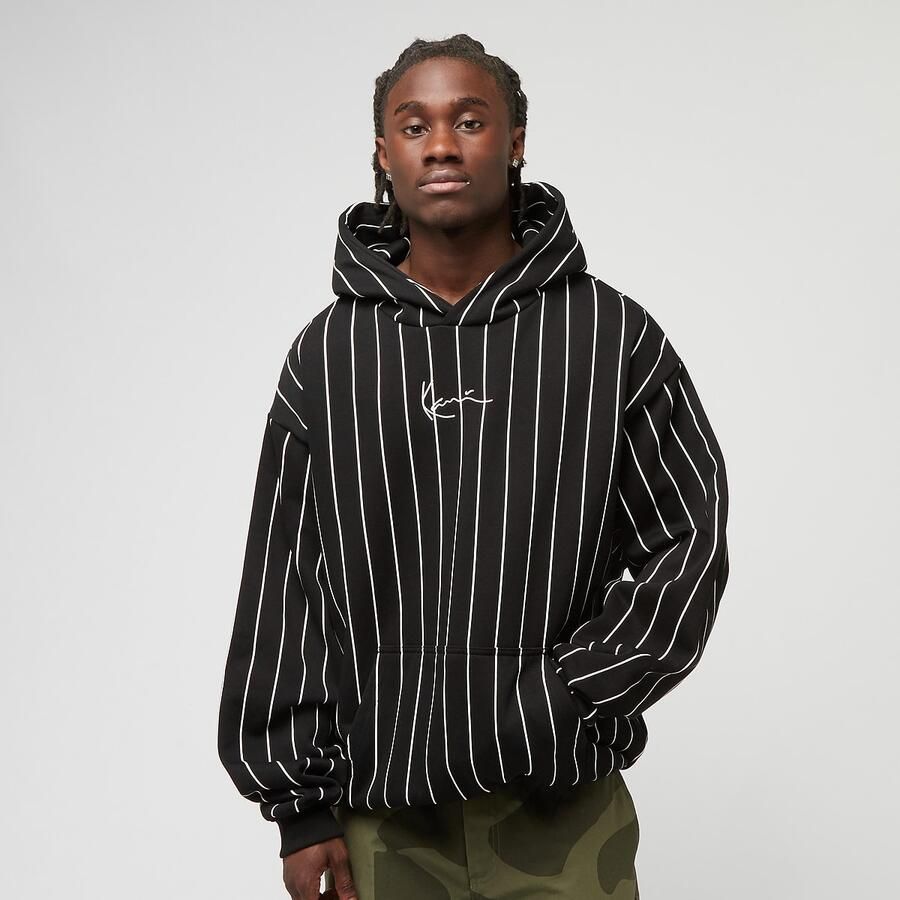 Karl Kani Signature Logo Pinstripe Oversized Hoodie Men Hoodies & Sweaters zwart Maat XS Kleding - Foto 3