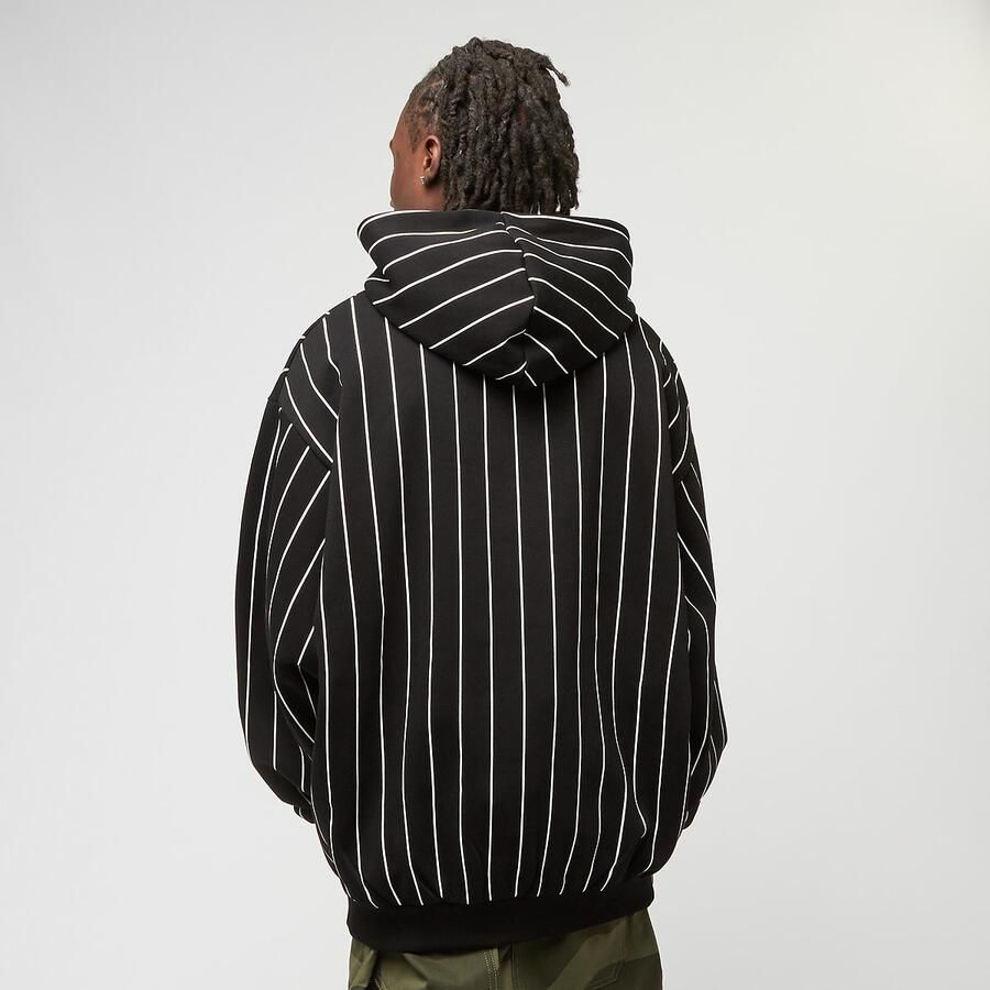 Karl Kani Signature Logo Pinstripe Oversized Hoodie Men Hoodies & Sweaters zwart Maat XS Kleding