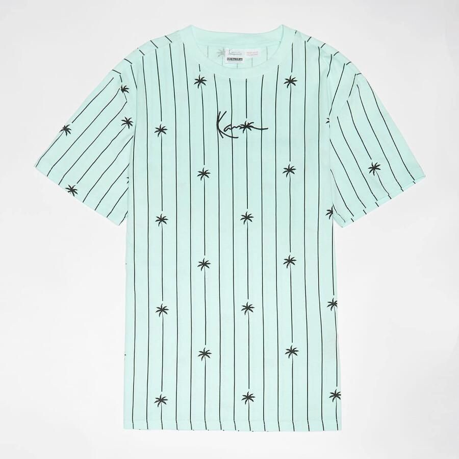Karl Kani Signature Palm Pinstripe T-Shirt Junior Unisex T-Shirts turkoois Kleding - Foto 2