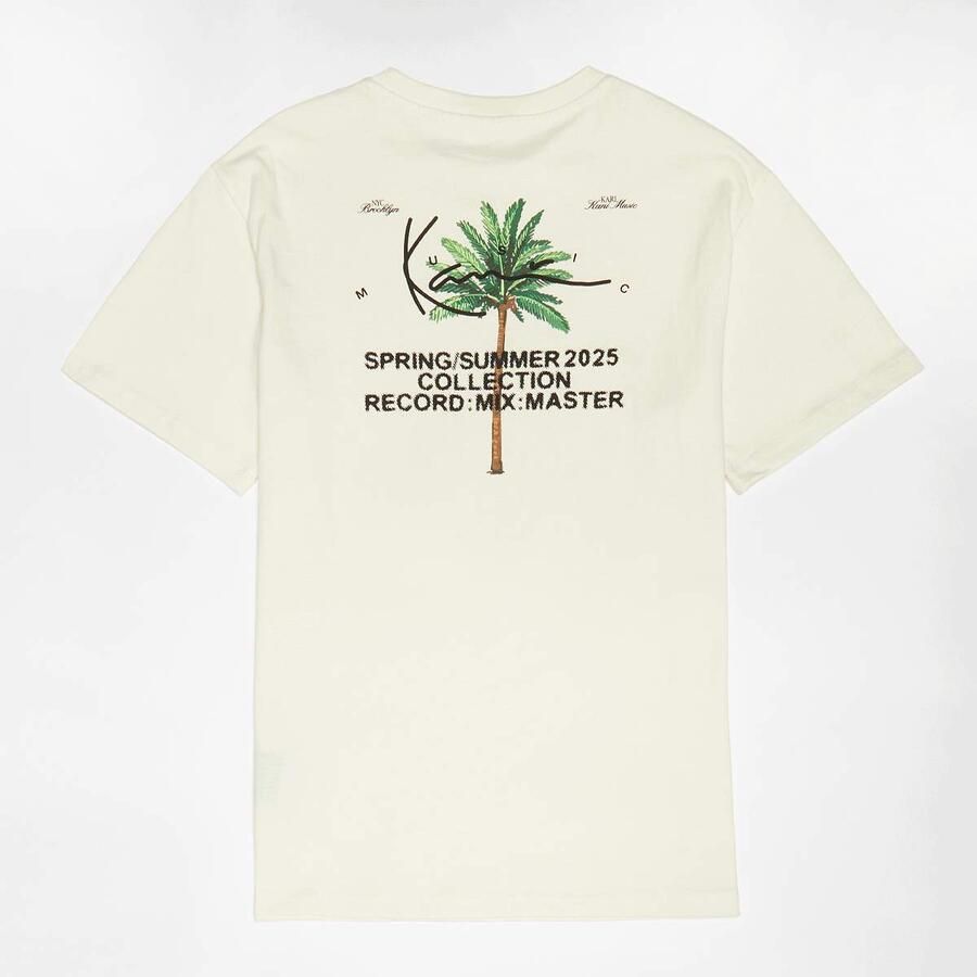Karl Kani Signature Palm Print T-Shirt Junior Unisex T-Shirts beige Kleding