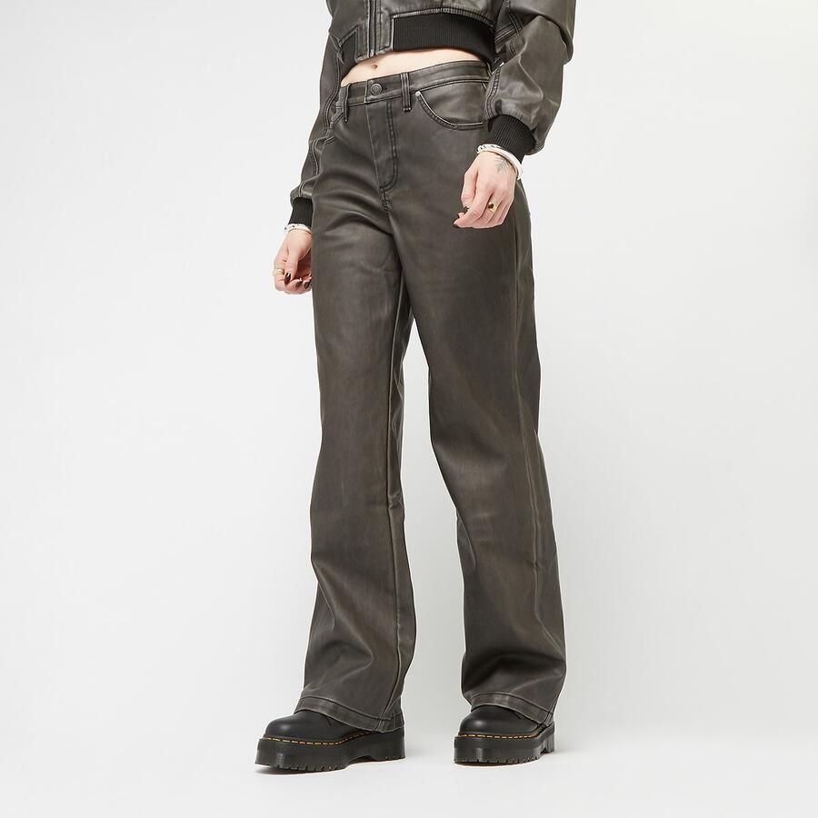 Karl Kani Signature Pu Wide Leg Pants Wo Spijkerbroeken grijs Maat XS Kleding - Foto 3