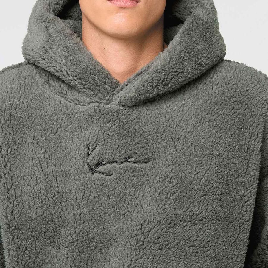 Karl Kani Signature Teddy Hoodie Men Hoodies & Sweaters grijs Maat S Kleding - Foto 2