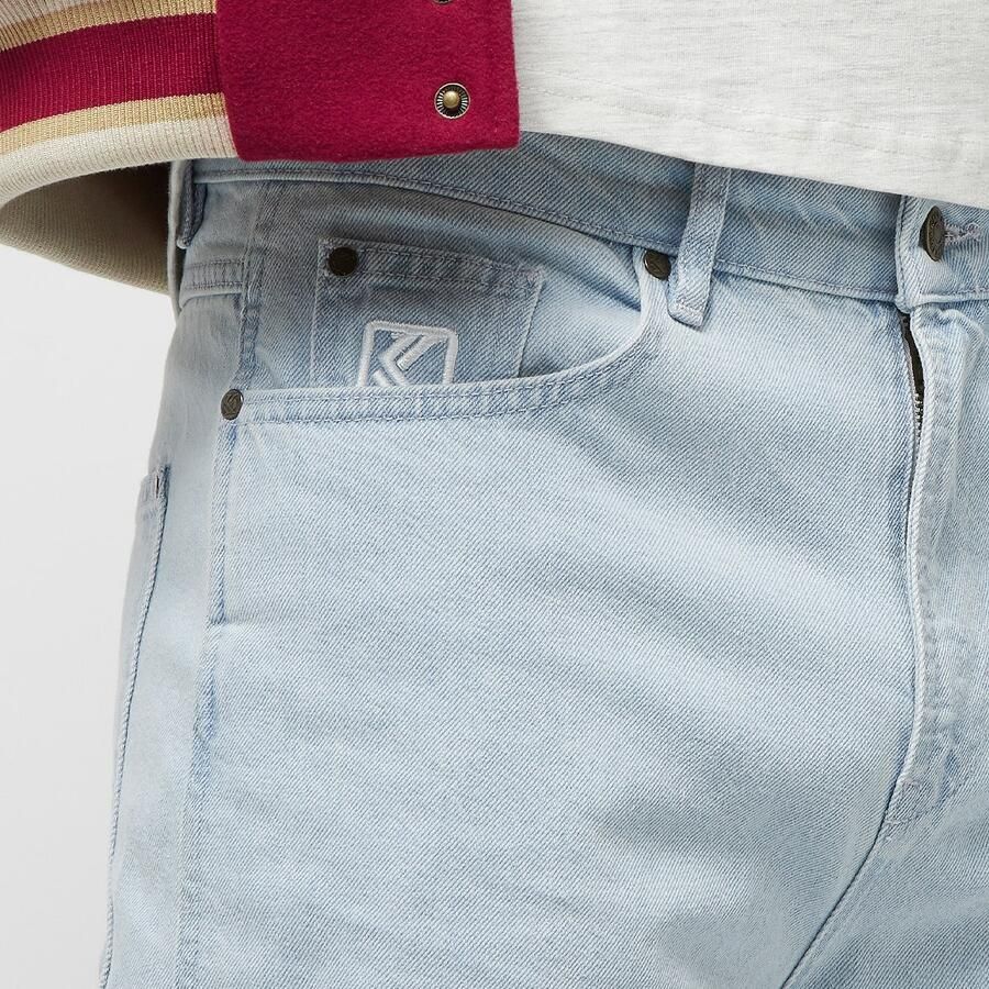 Karl Kani Small Signature Baggy Five Pocket Denim Spijkerbroeken Heren bleached blue maat: 32 beschikbare maaten:28 30 32 34 36 38