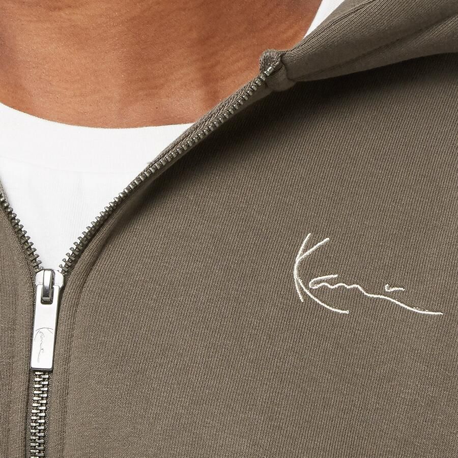 Karl Kani Small Signature Essential OS Ziphoodie Men Hoodies & Sweaters bruin Maat S Kleding - Foto 2
