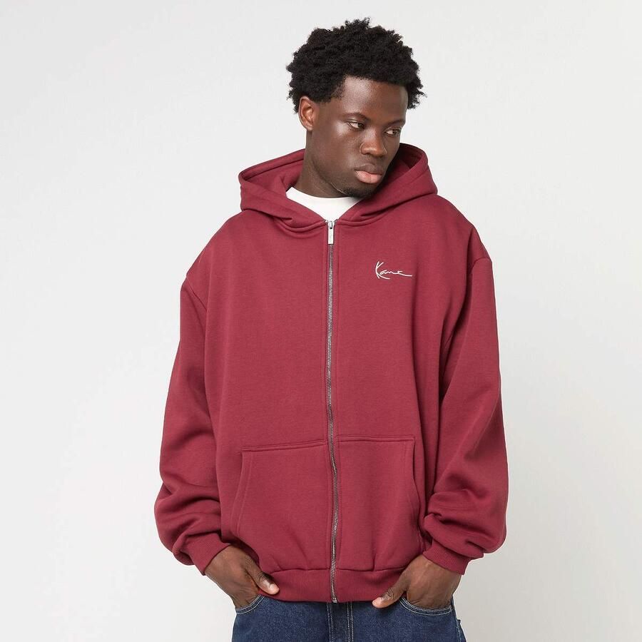 Karl Kani Small Signature Essential Oversized Zip Hoodie Men Hoodies & Sweaters rood Maat XL Kleding - Foto 3
