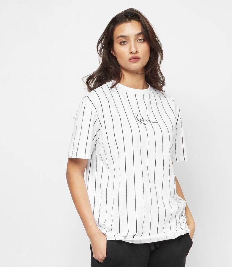 Karl Kani Small Signature Essential Pinstripe Os Tee T-shirts Kleding white black maat: L beschikbare maaten:XS S M L - Foto 3