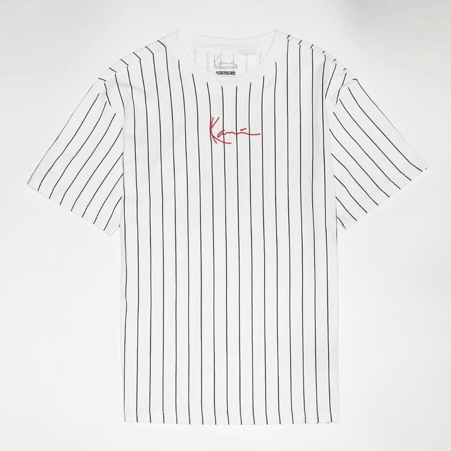Karl Kani Small Signature Essential Pinstripe Tee Junior Unisex T-Shirts wit Kleding - Foto 3