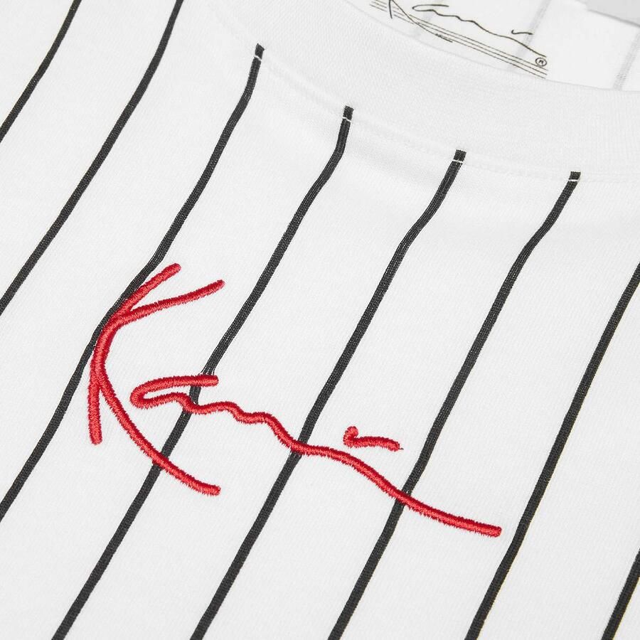Karl Kani Small Signature Essential Pinstripe Tee Junior Unisex T-Shirts wit Kleding - Foto 2