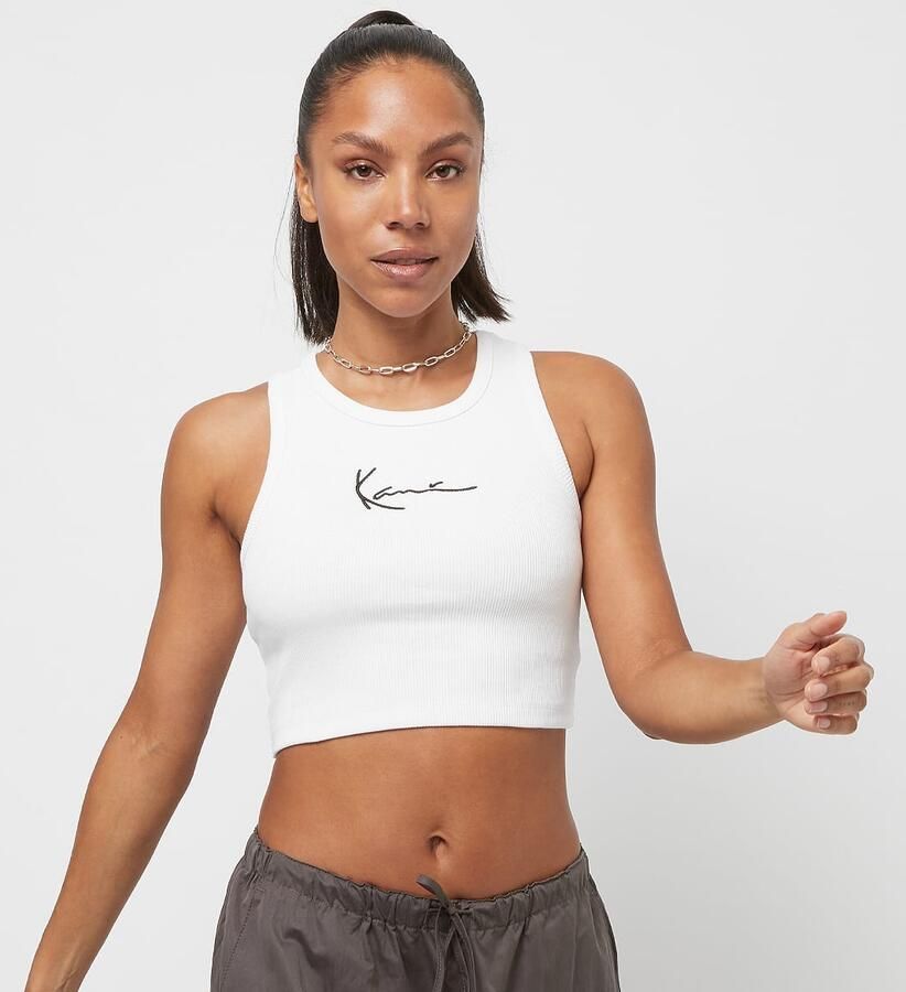 Karl Kani Small Signature Essential Racer Rib Top Tops Dames white maat: XS beschikbare maaten:XS L XL - Foto 3