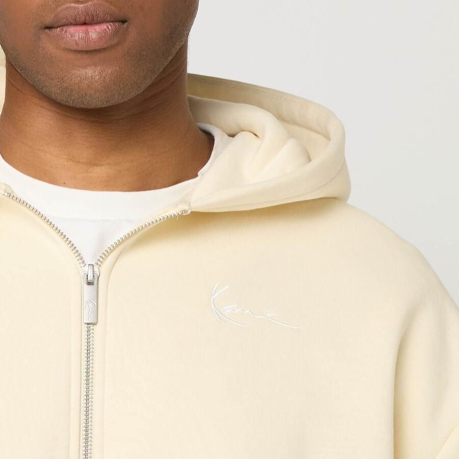 Karl Kani Small Signature Essential Zip Hoodie Men Hoodies & Sweaters beige Maat XL Kleding