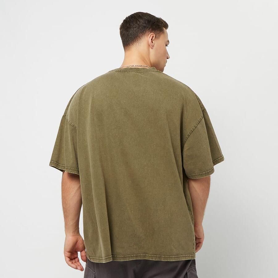Karl Kani Small Signature Heavy Jersey Washed Boxy Tee Men T-Shirts & Polo's groen Maat XS Kleding