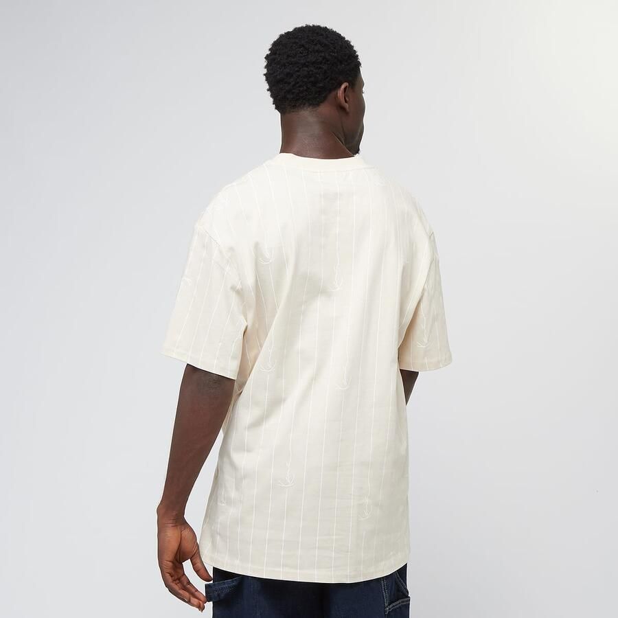 Karl Kani Small Signature Logo Pinstripe Men T-Shirts & Polo's beige Maat XXL Kleding