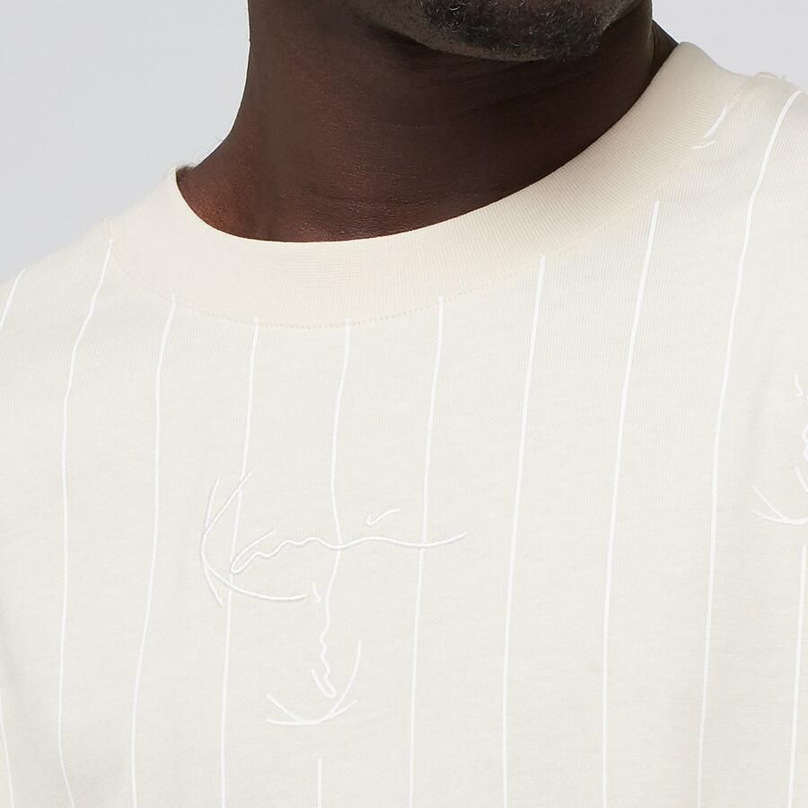 Karl Kani Small Signature Logo Pinstripe Men T-Shirts & Polo's beige Maat XXL Kleding - Foto 2