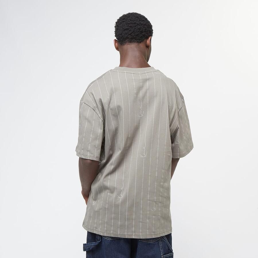 Karl Kani Small Signature Logo Pinstripe men T-Shirts & Polo's grijs Maat XXL Kleding